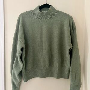 Women's Light Green Turtleneck Sweater